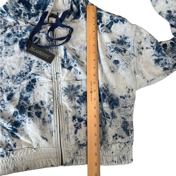 Blank NYC Blue Tie Dye Long Sleeve Zip Up Hoodie Jacket Size Large NWT - Picture 7 of 14